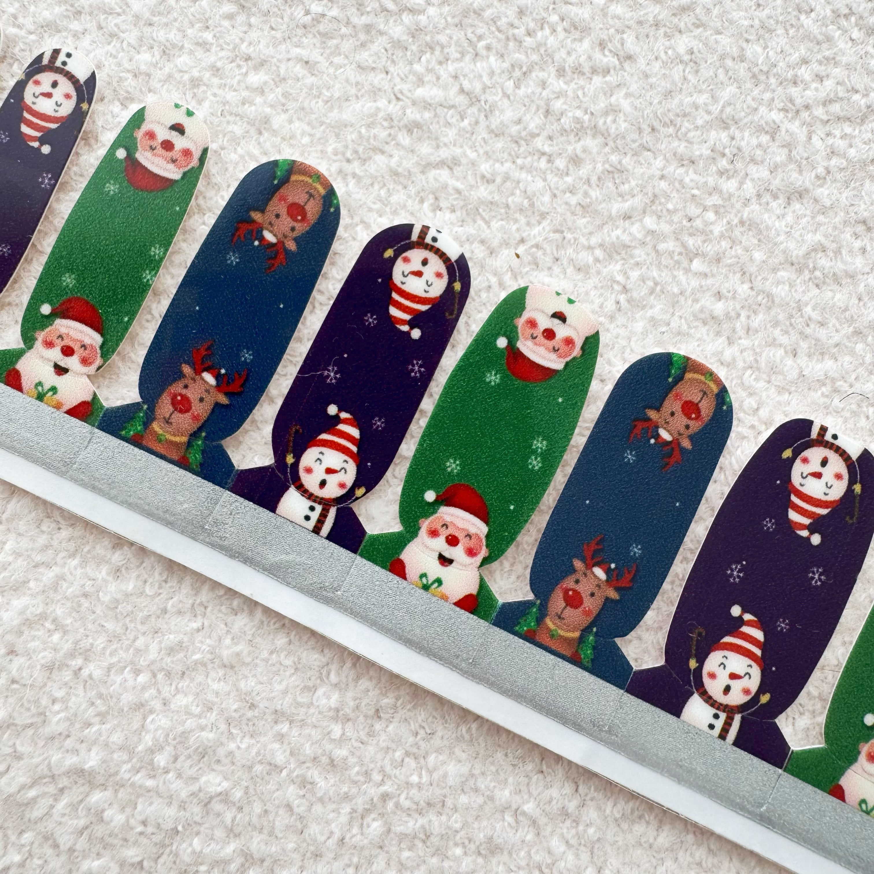 Jolly Snowman-Adult Nail Wraps-Outlined