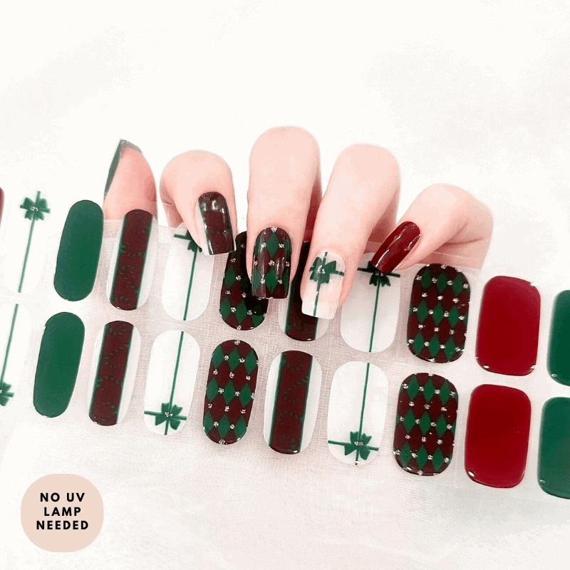 Joyful Jingle-Gel Nail Strips-Outlined