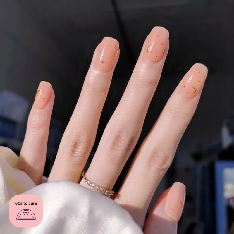 Lunar Love - Outlined Semi Cured Gel Nail Strips