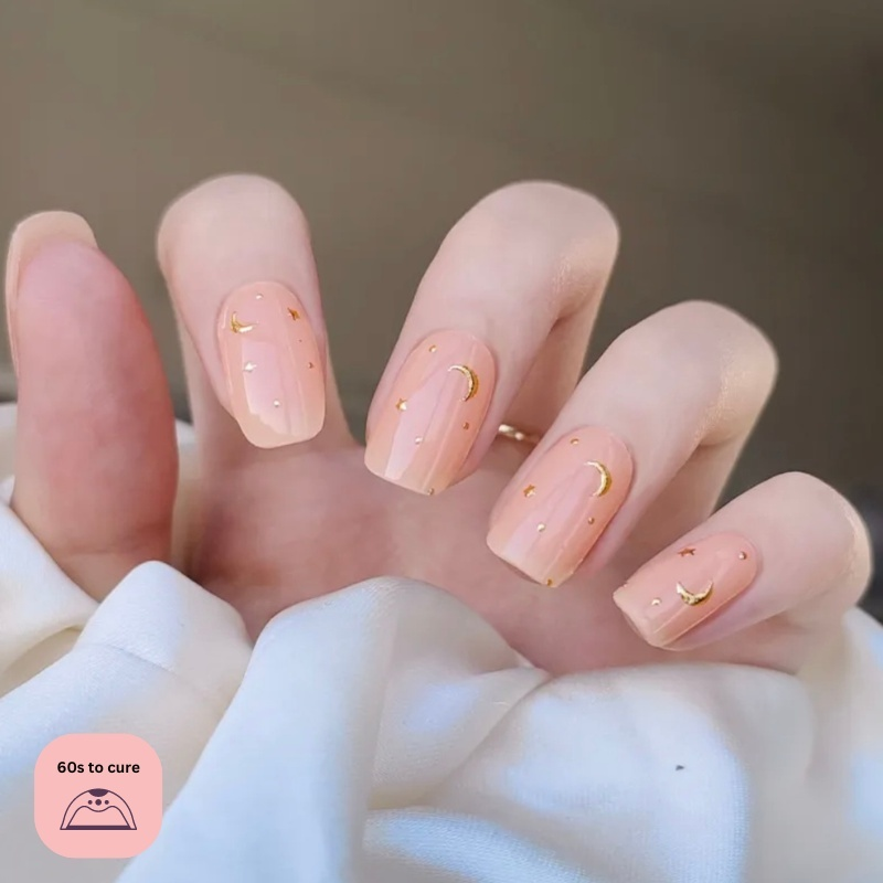 Lunar Love - Outlined Semi Cured Gel Nail Strips