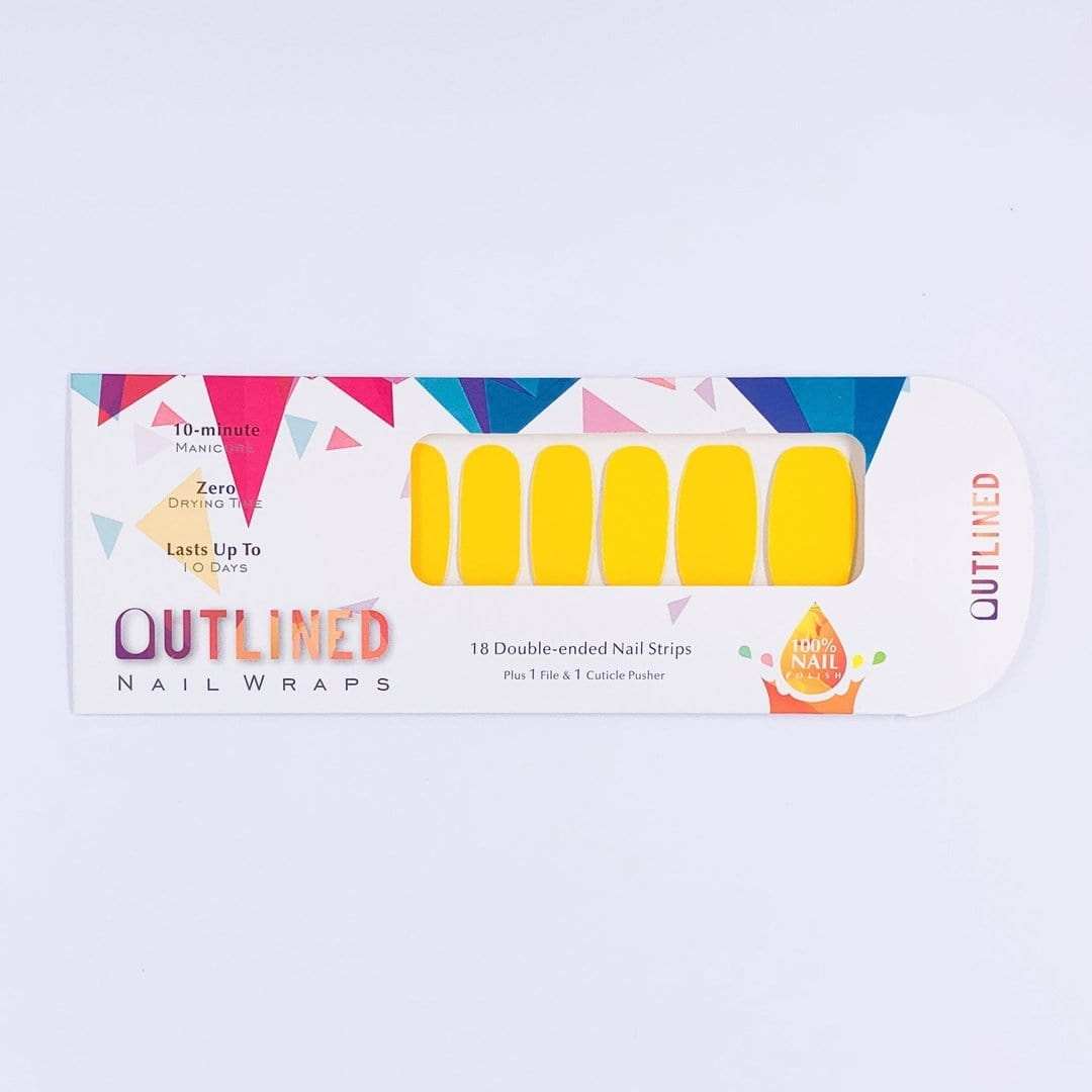 Luscious Lemon-Adult Nail Wraps-Outlined