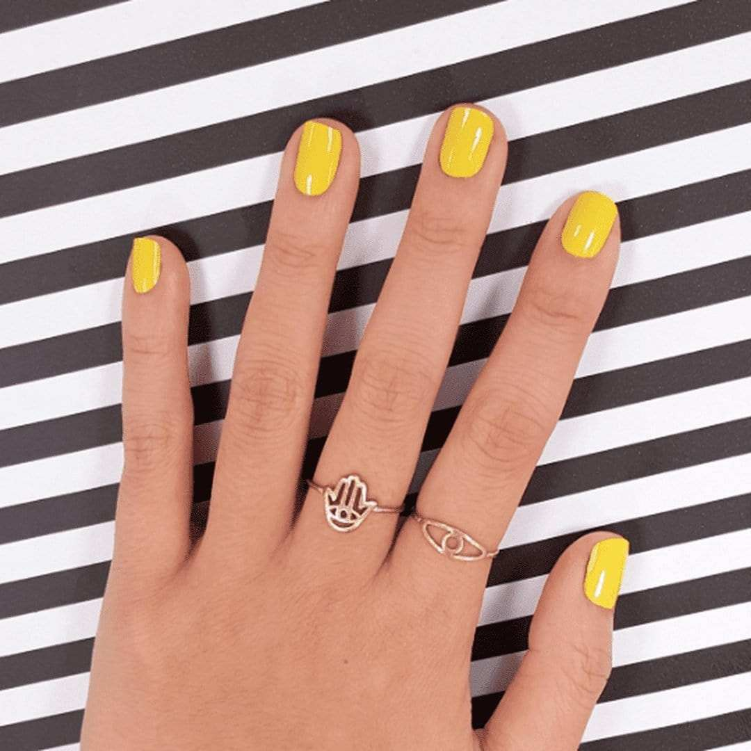 Luscious Lemon-Adult Nail Wraps-Outlined