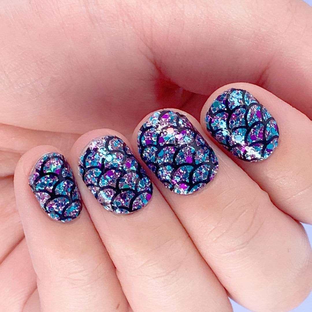 Mermaid Tales-Adult Nail Wraps-Outlined