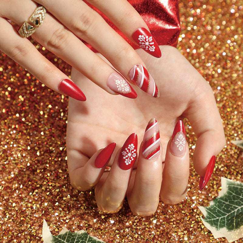 Merry and Bright-Press on Manicure-Outlined