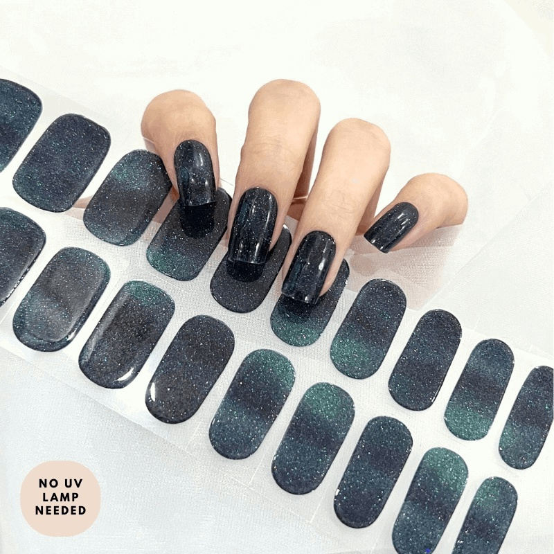 Midnight Fern-Gel Nail Strips-Outlined