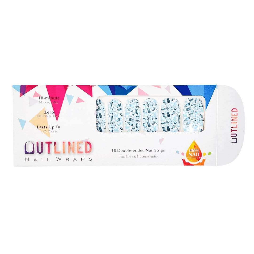 New Leaf-Adult Nail Wraps-Outlined