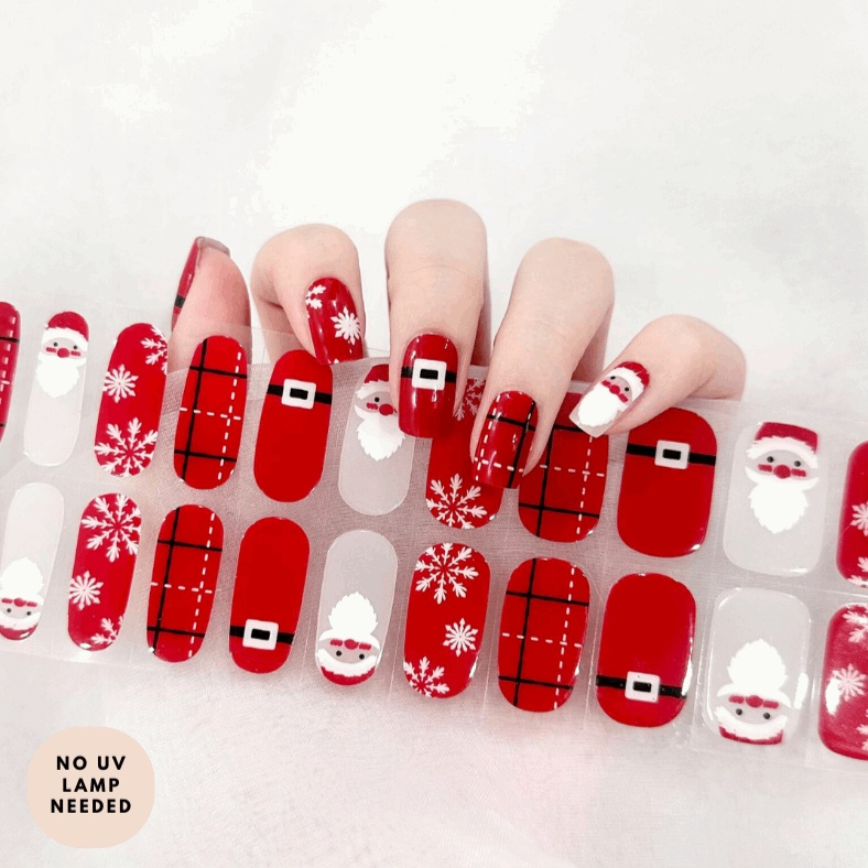 North Pole Noel-Gel Nail Strips-Outlined