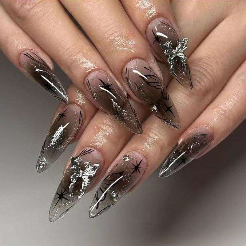 Obsidian Wings - Press On Nails