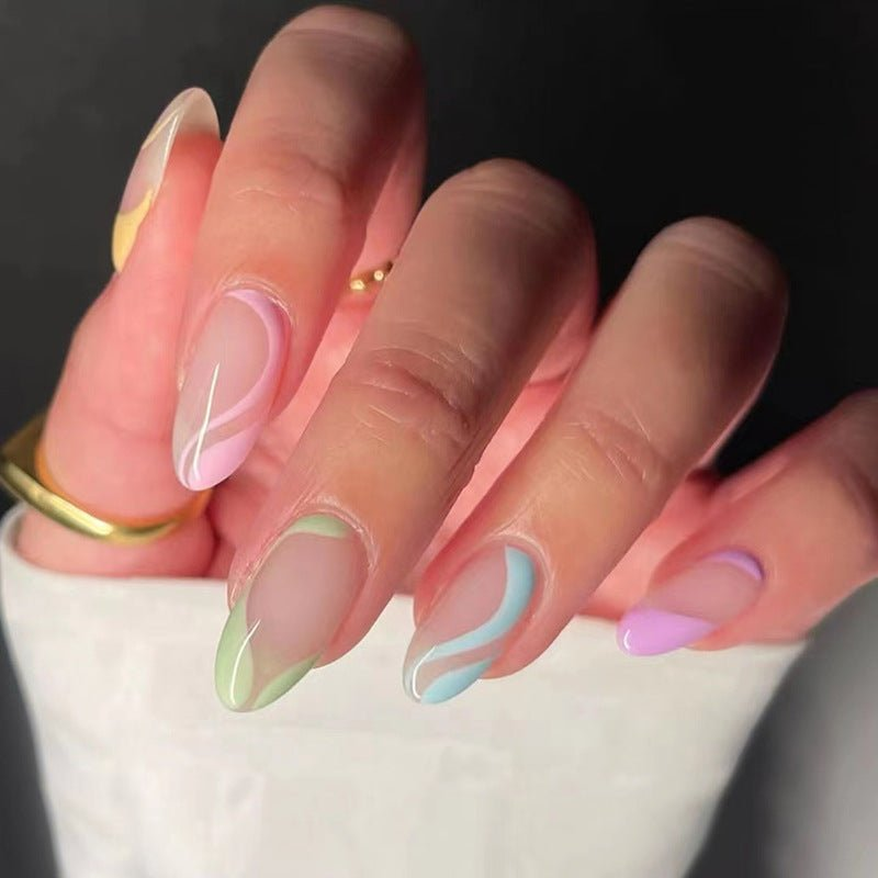 Pastel Ombre-Press on Manicure-Outlined
