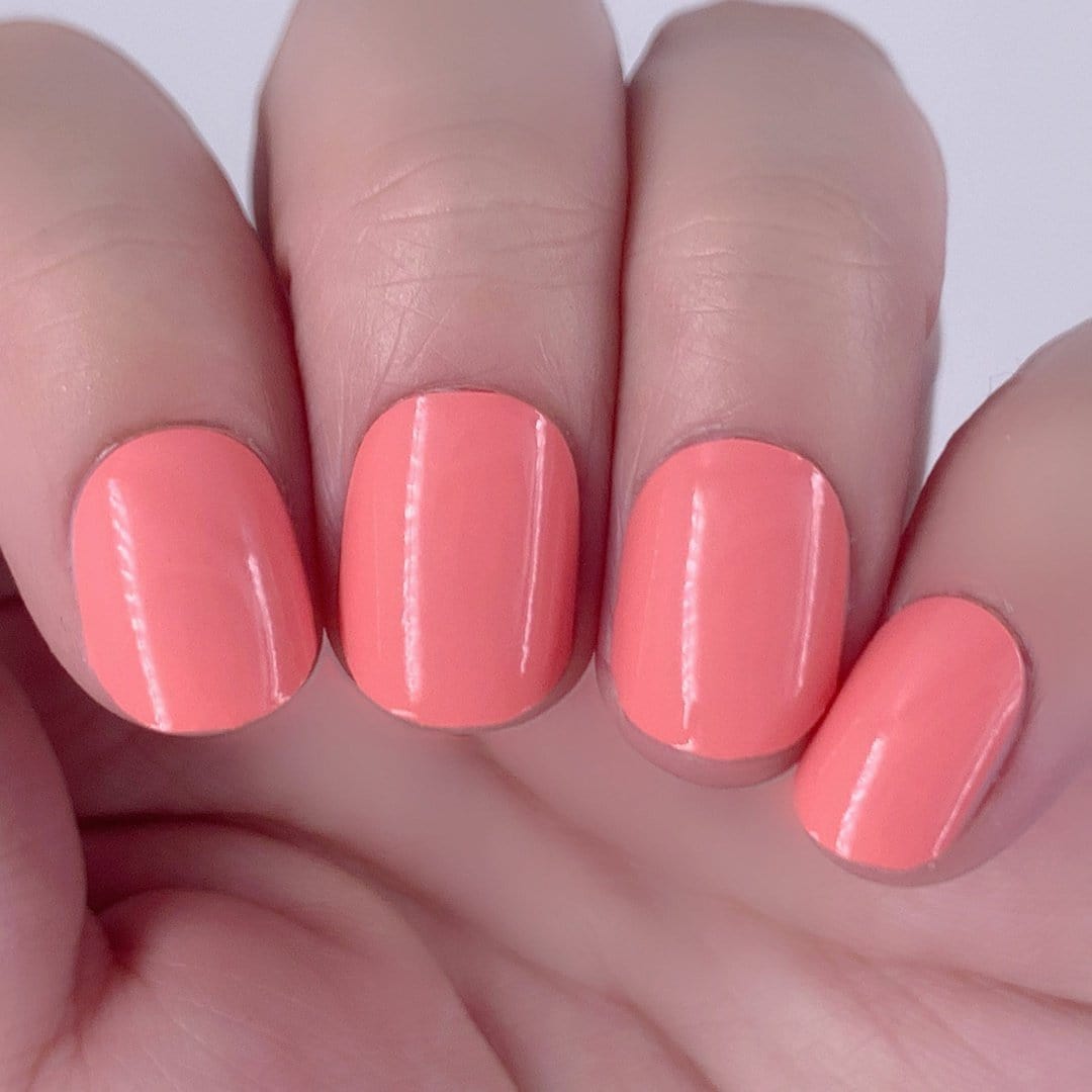 Peach Side-Adult Nail Wraps-Outlined