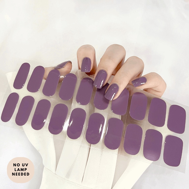 Plum Purple-Gel Nail Strips-Outlined