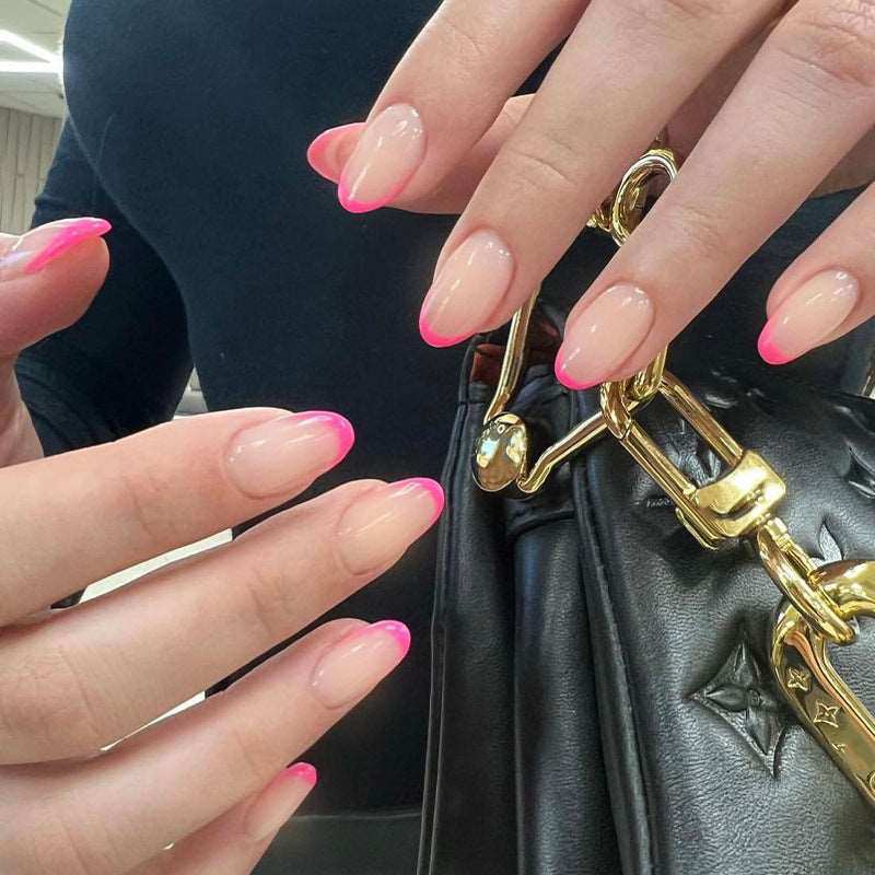Pretty in Pink-Press on Manicure-Outlined
