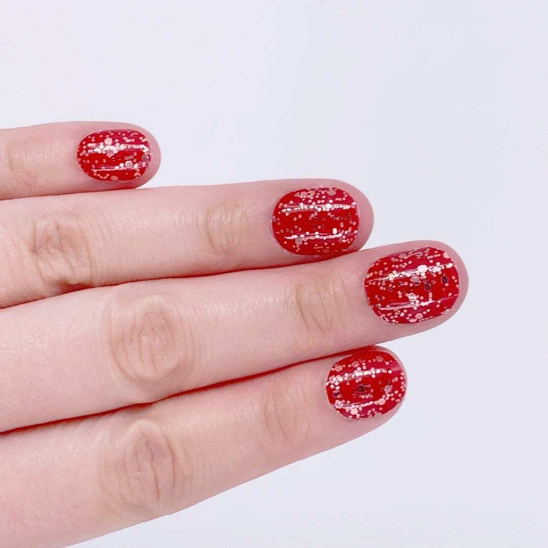 Red Square-Adult Nail Wraps-Outlined