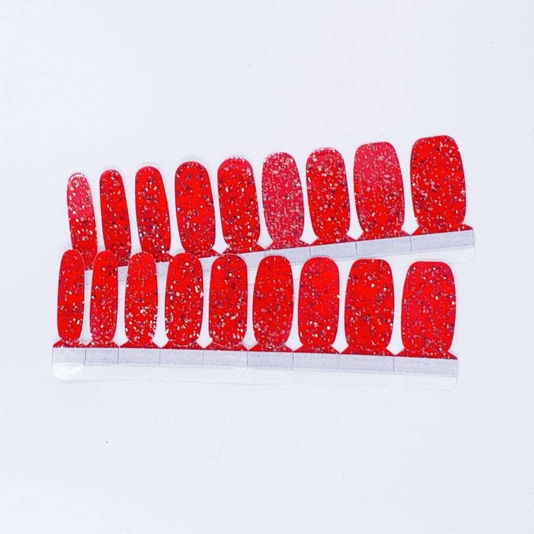 Red Square-Adult Nail Wraps-Outlined