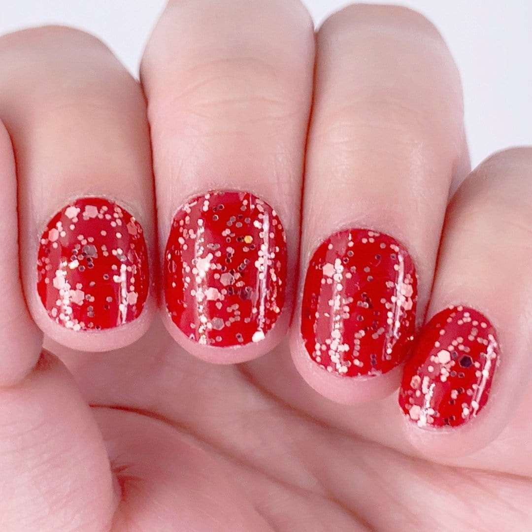 Red Square-Adult Nail Wraps-Outlined