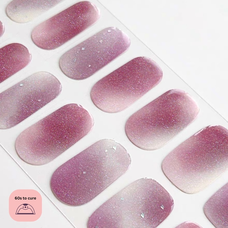 Rosewood - Outlined Semi Cured Gel Nail Strips
