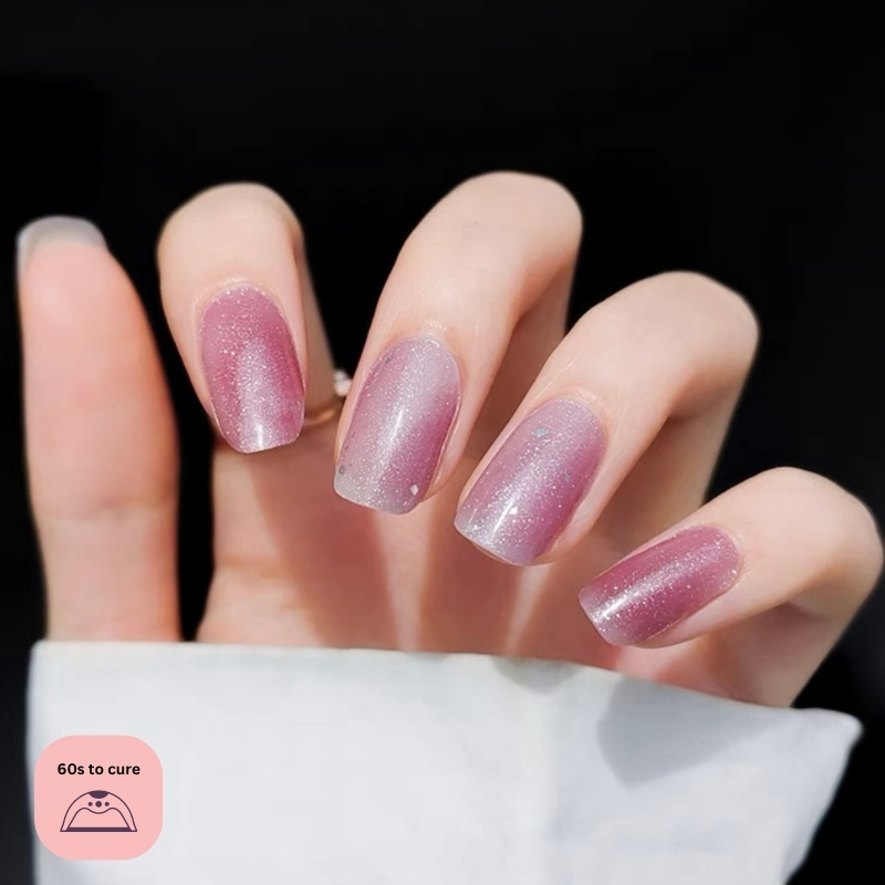 Rosewood - Outlined Semi Cured Gel Nail Strips