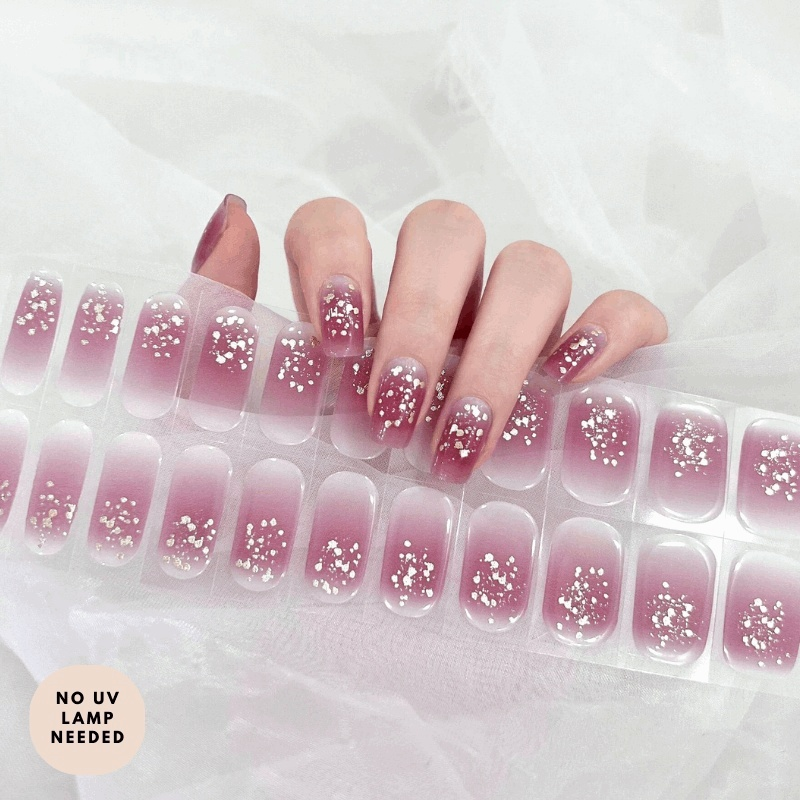 Rosy Starlight-Gel Nail Strips-Outlined