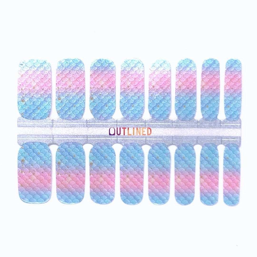 Sapphire Sea-Adult Nail Wraps-Outlined