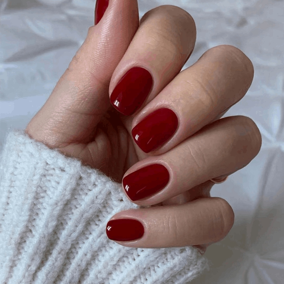 Scarlet Flame-Press on Manicure-Outlined