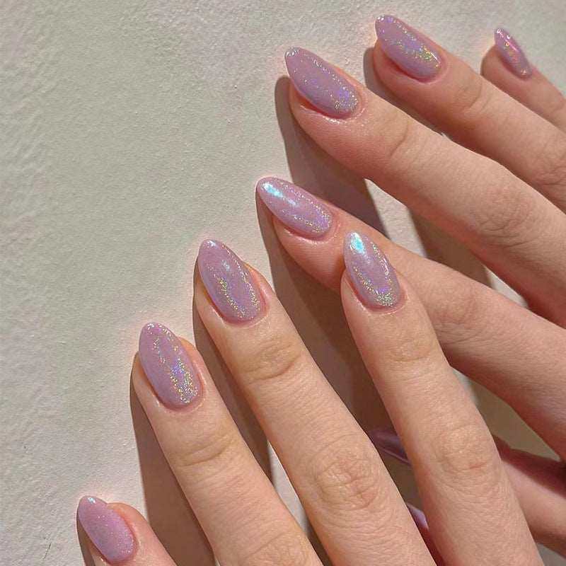 Shine Pink-Press on Manicure-Outlined