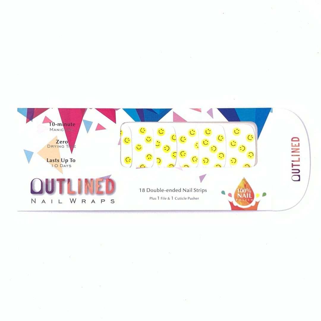 Smile Lots (Transparent)-Adult Nail Wraps-Outlined