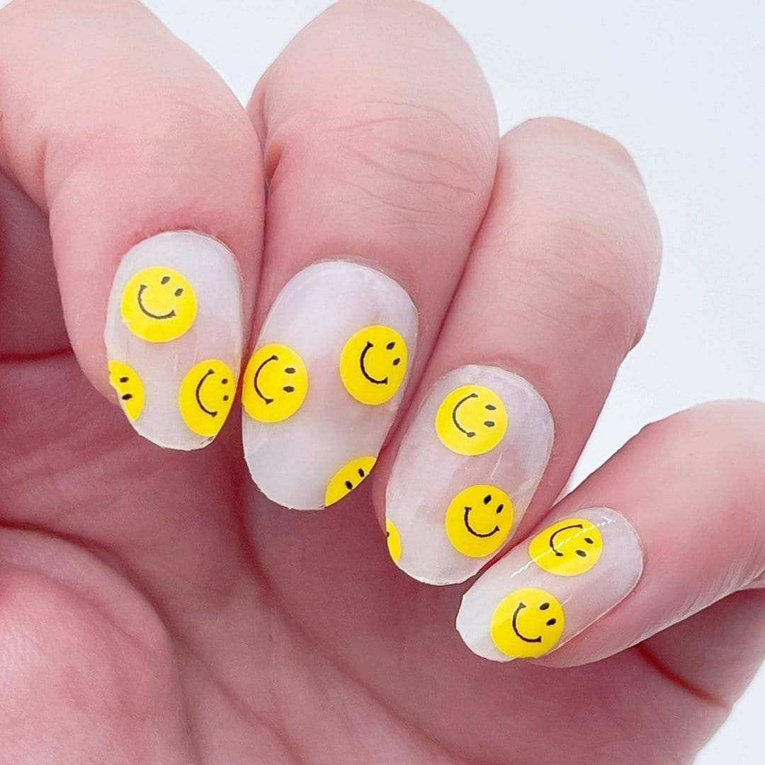 Smile Lots (Transparent)-Adult Nail Wraps-Outlined