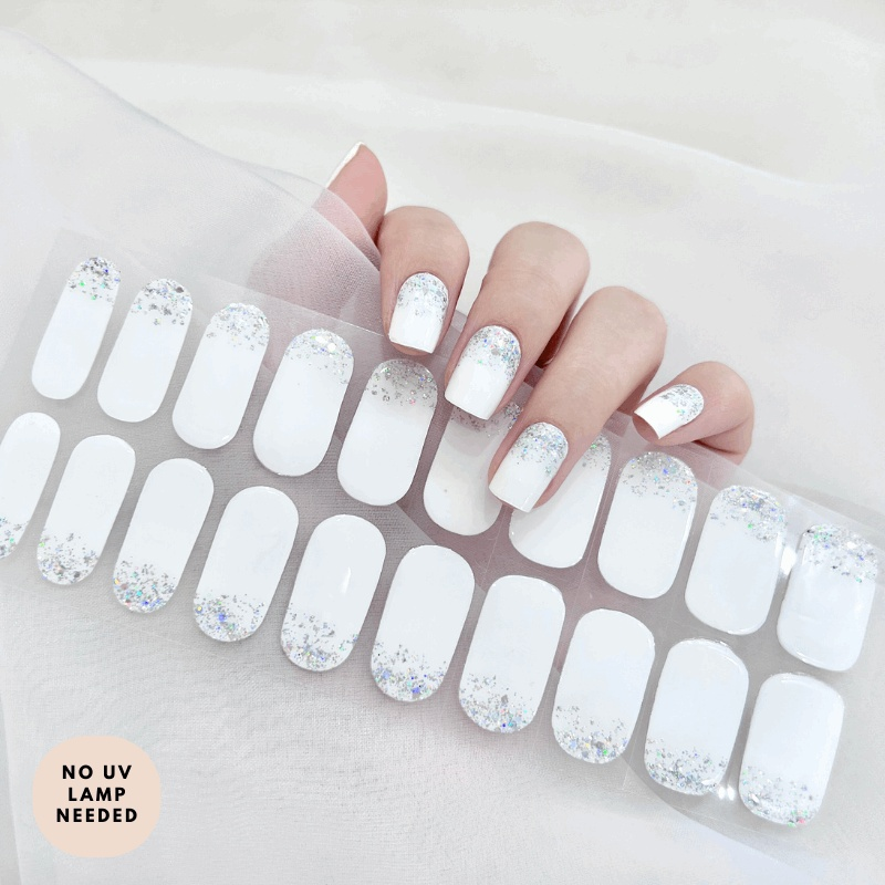 Snow Me White-Gel Nail Strips-Outlined