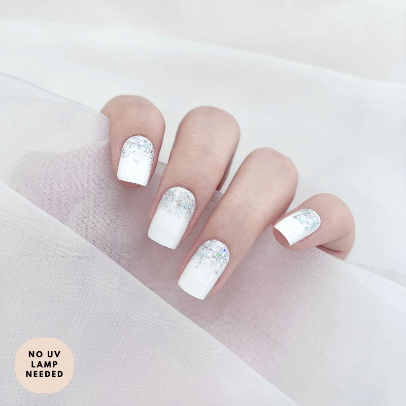 Snow Me White-Gel Nail Strips-Outlined