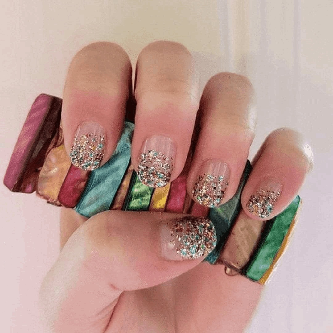 Sparkle On (Transparent)-Adult Nail Wraps-Outlined