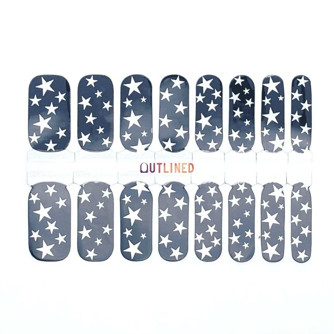 Star Chase-Adult Nail Wraps-Outlined