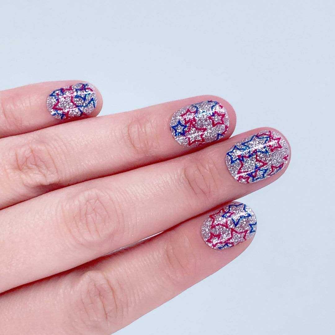 Star Rush-Adult Nail Wraps-Outlined