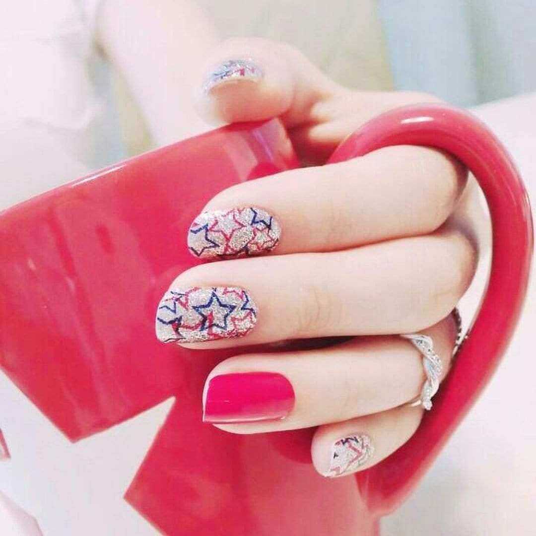 Star Rush-Adult Nail Wraps-Outlined