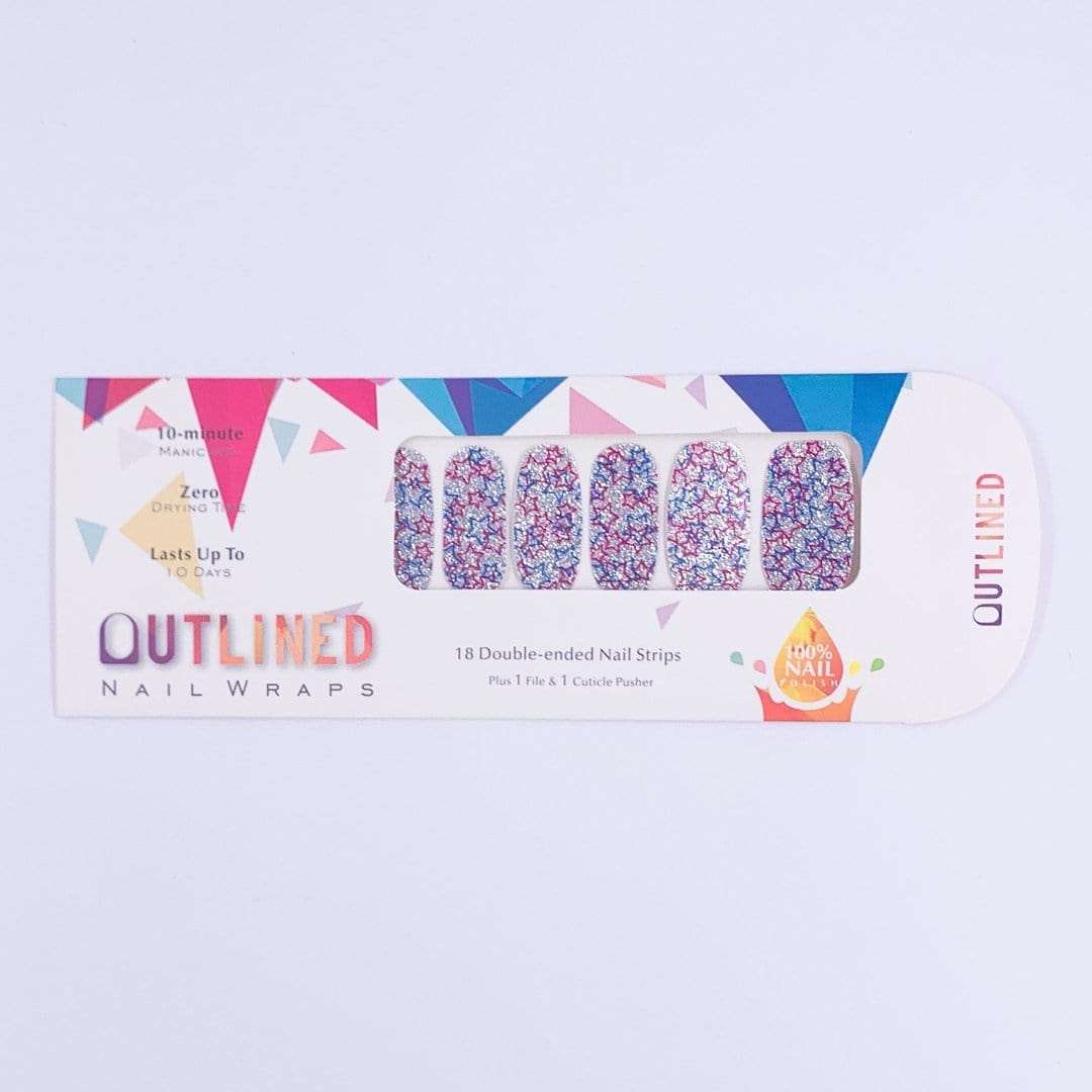 Star Rush-Adult Nail Wraps-Outlined