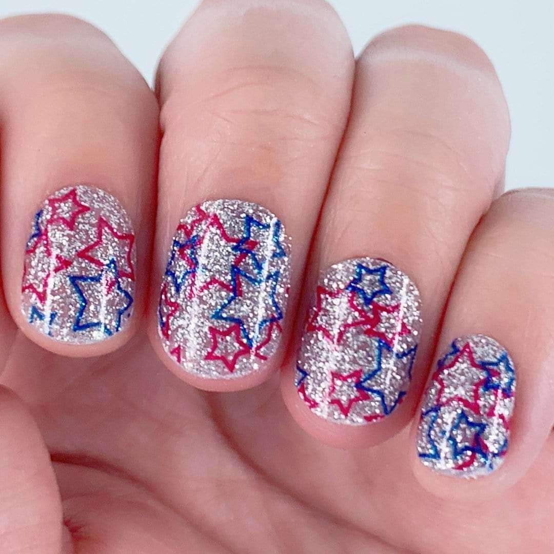 Star Rush-Adult Nail Wraps-Outlined
