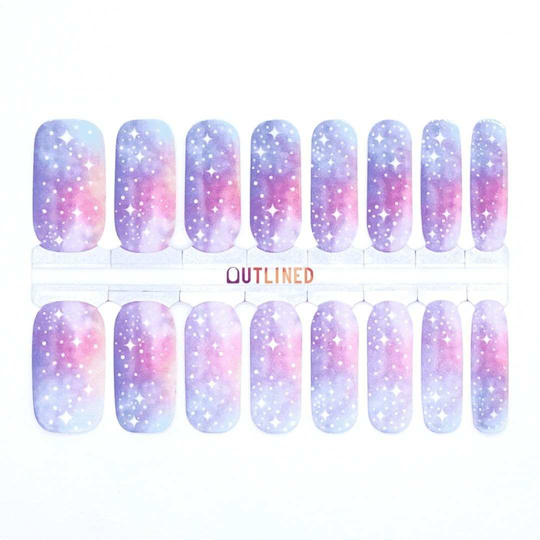 Star Waves-Adult Nail Wraps-Outlined