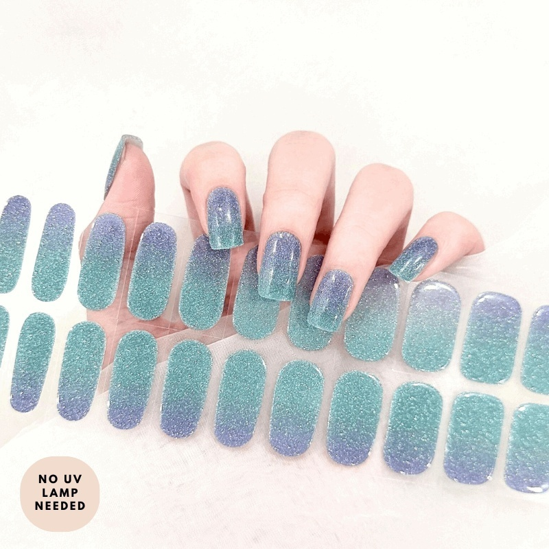 Teal Temptation-Gel Nail Strips-Outlined