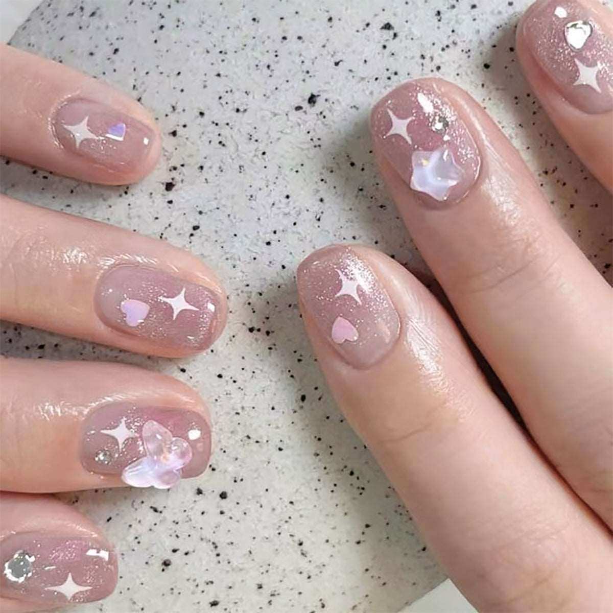 Twinkling Love - Press On Nails