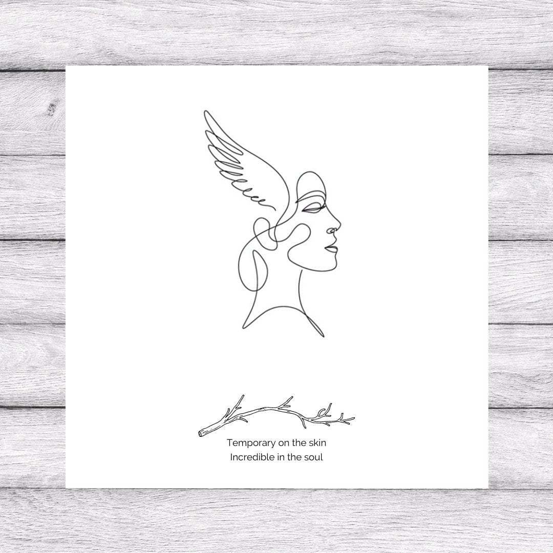 Wings of Angel-Jagua Tattoos-Outlined